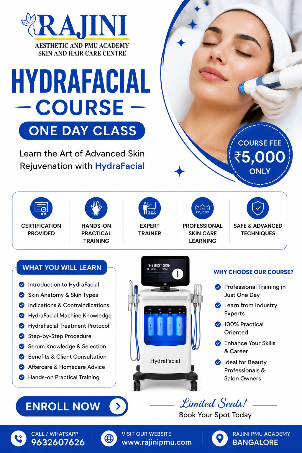 HydraFacial Course - Rajini PMU Academy